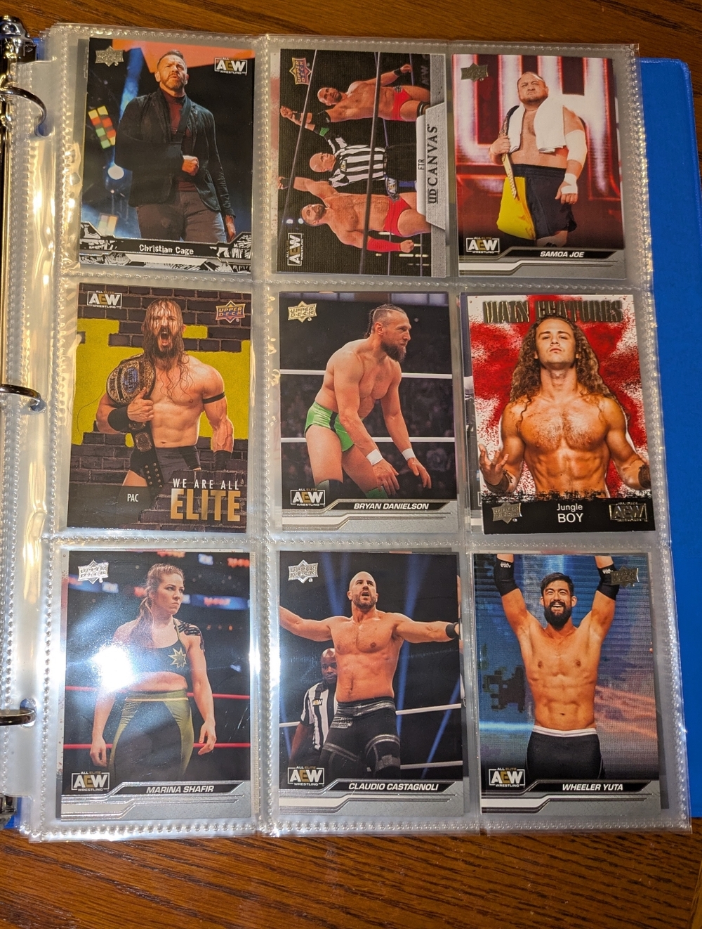 AEW Wrestling Cards Binder 🔥 AEW Trading Cards Collection Lot Collection